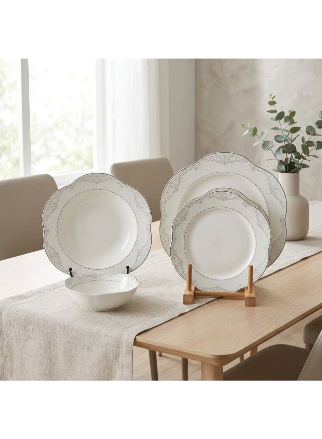 Avenelle 24-Piece New Bone China Dinner Set for 6