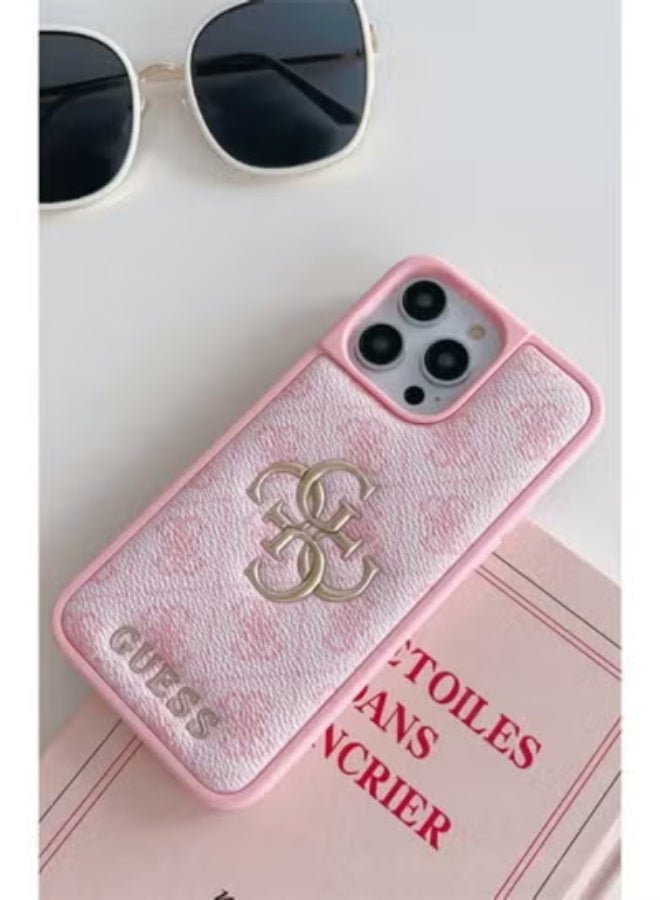 جس غطاء iPhone 16 Pro Max ، مع شعار وتصميم جلدي معتمد من قبل العلامة التجارية العالمية Guess - Image 2