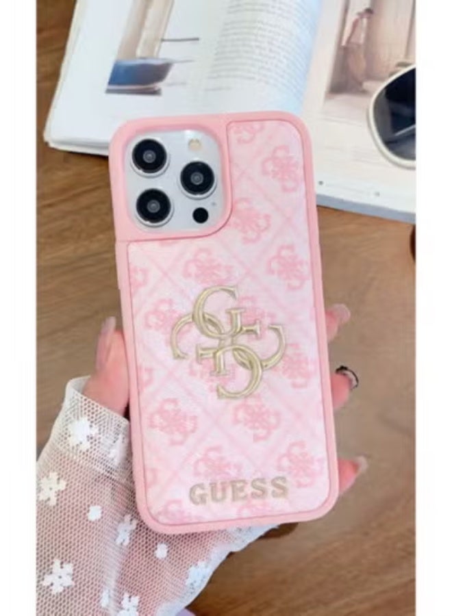 جس غطاء iPhone 16 Pro Max ، مع شعار وتصميم جلدي معتمد من قبل العلامة التجارية العالمية Guess - Image 3