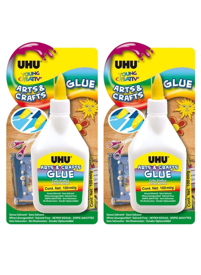 UHU 2-Piece Arts And Crafts Glue White - Image 1