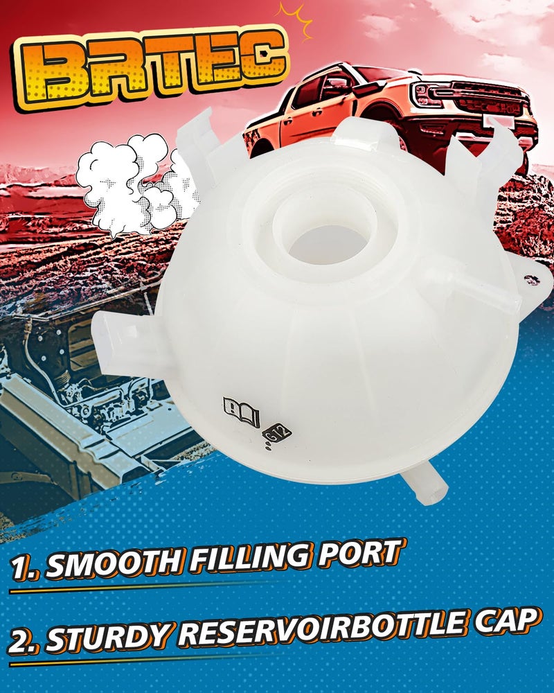 BRTEC Coolant Reservoir Pressurized bottle with Cap for 2008 2009 for Audi TT; 2005-2013 for Volkswagen Jetta; 2006 2007 2008 2009 2010 2011 for Volkswagen Passat Coolant Reservoir with Cap - Image 4