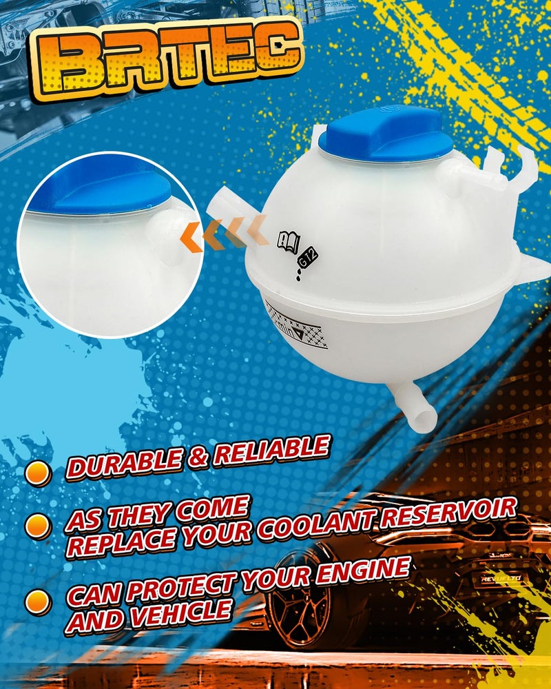 BRTEC Coolant Reservoir Pressurized bottle with Cap for 2008 2009 for Audi TT; 2005-2013 for Volkswagen Jetta; 2006 2007 2008 2009 2010 2011 for Volkswagen Passat Coolant Reservoir with Cap - Image 5