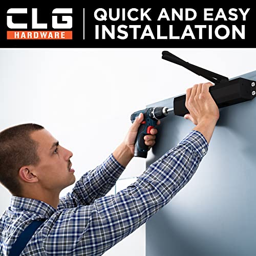 CLG HARDWARE DC6003 Medium Duty Commercial Door Closer - Surface Mounted, Automatic Door Closer, Cast Aluminum,UL 3 Hour Fire Rated, Size 3 for Residential & Light Commercial Doors - US19 Matte Black - Image 4