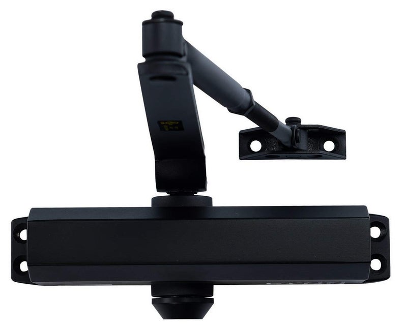 CLG HARDWARE DC6003 Medium Duty Commercial Door Closer - Surface Mounted, Automatic Door Closer, Cast Aluminum,UL 3 Hour Fire Rated, Size 3 for Residential & Light Commercial Doors - US19 Matte Black - Image 1