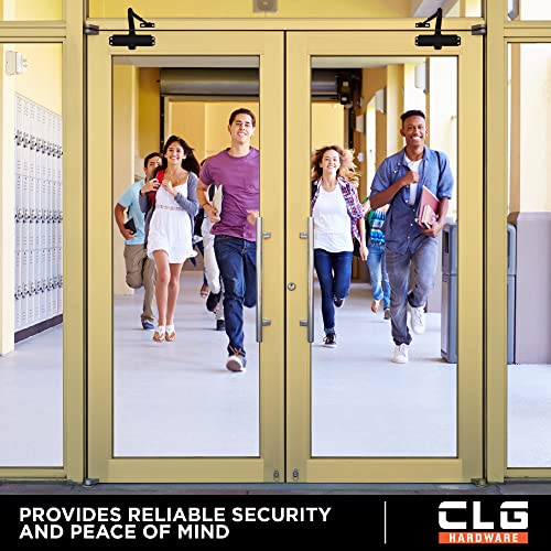 CLG HARDWARE DC6003 Medium Duty Commercial Door Closer - Surface Mounted, Automatic Door Closer, Cast Aluminum,UL 3 Hour Fire Rated, Size 3 for Residential & Light Commercial Doors - US19 Matte Black - Image 5