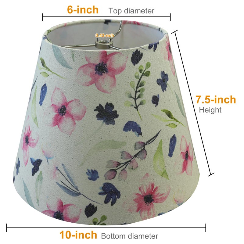 TOOTOO STAR Small Lamp Shades,6"Ã— 10"Ã— 7.5" Art Deco Lampshades for Table Lamps & Wall Lamp,Print Lamp Shade Replacemnt - Image 2