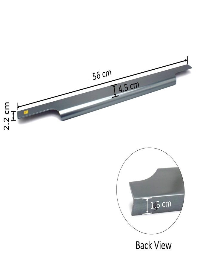 RAB Handle Aluminum, for Door, Window, Drawer/Cabinet/Wardrobe, Kitchen and Office, Furniture Handle (Code:- Hand F 121, Finish:- Grey, Size:- 22", Pack of 2 PCS) - Image 5