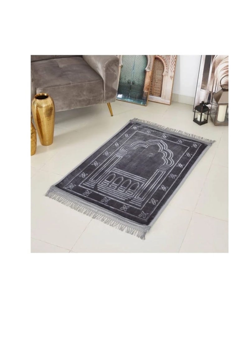 هوم سجادة صلاة من راشيل - 80x120 سم رمادي / أبيض 120x80سم - Image 1