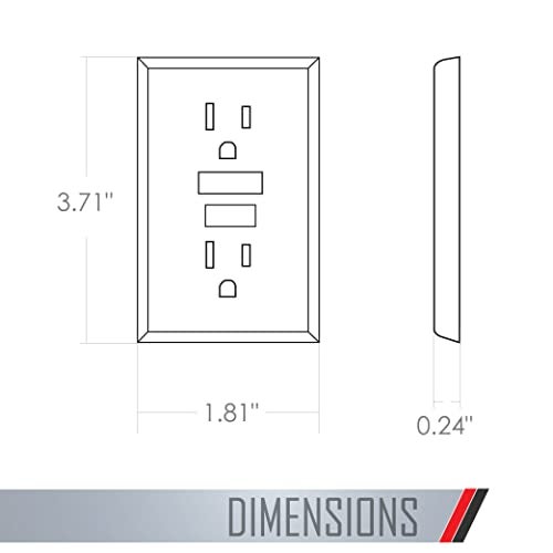 Hubbell TayMac A54W Allure Nonmetallic Wallplate with Different GFCI Insert, White - Image 3