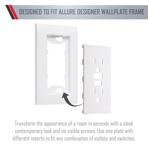Hubbell TayMac A54W Allure Nonmetallic Wallplate with Different GFCI Insert, White - Image 2