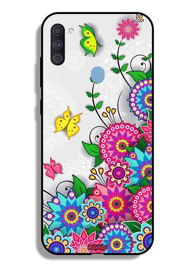 Tolwak Samsung Galaxy A11 Protective Case Cover Mandala Flowers - Image 1