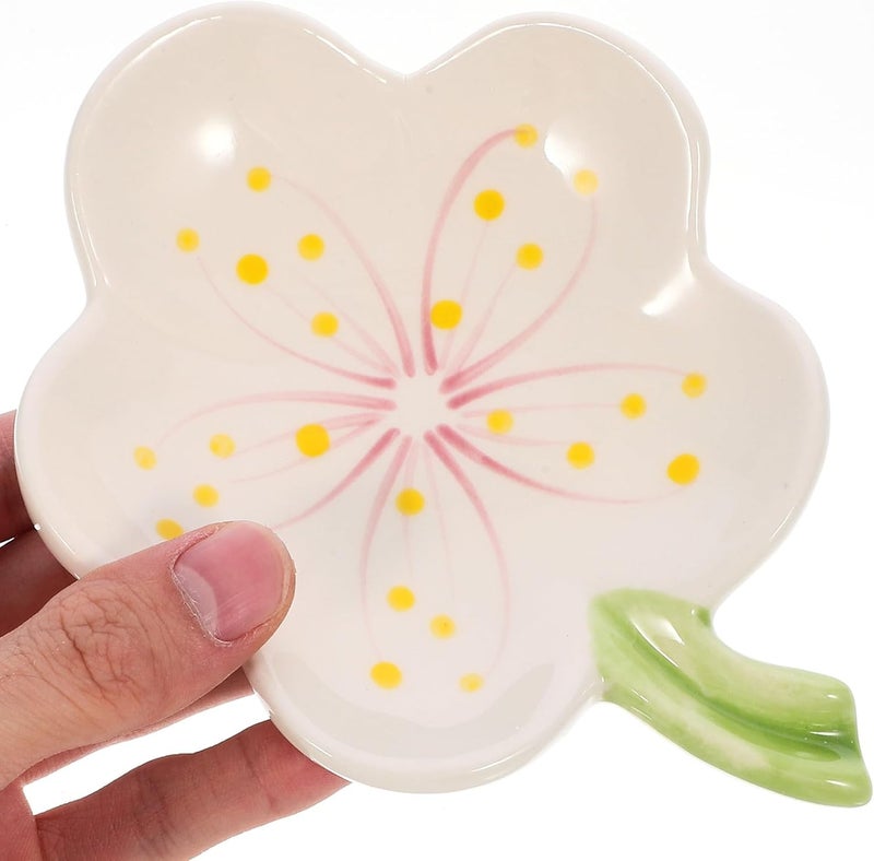 Generic Ceramic Soap Dish Flower Soap Holder Tray Wear-Resistant High-Gloss White Porcelain Storage for Home Use - Image 4