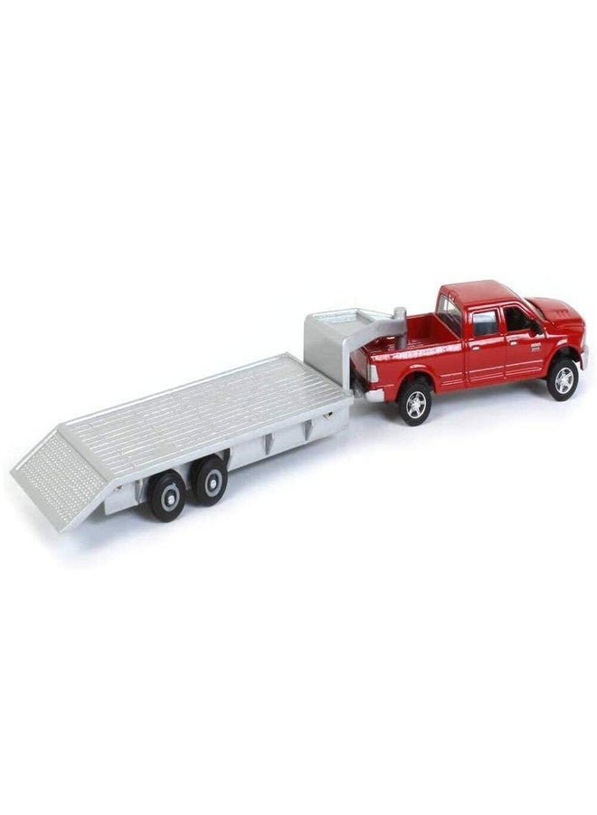 Ertl 1:64-Scale Dodge Pickup with Diecast Trailer and Bales - Image 3