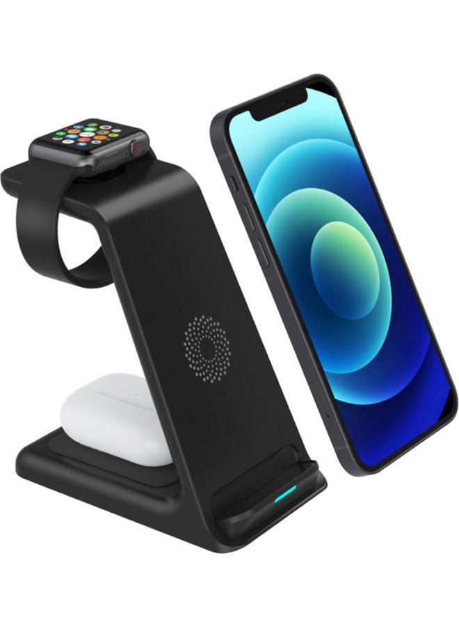 إسكدنيا شاحن لاسلكي 3 في 1 أسود - Image 1