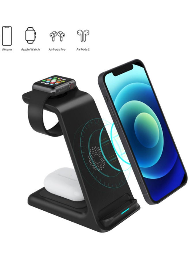 إسكدنيا شاحن لاسلكي 3 في 1 أسود - Image 3