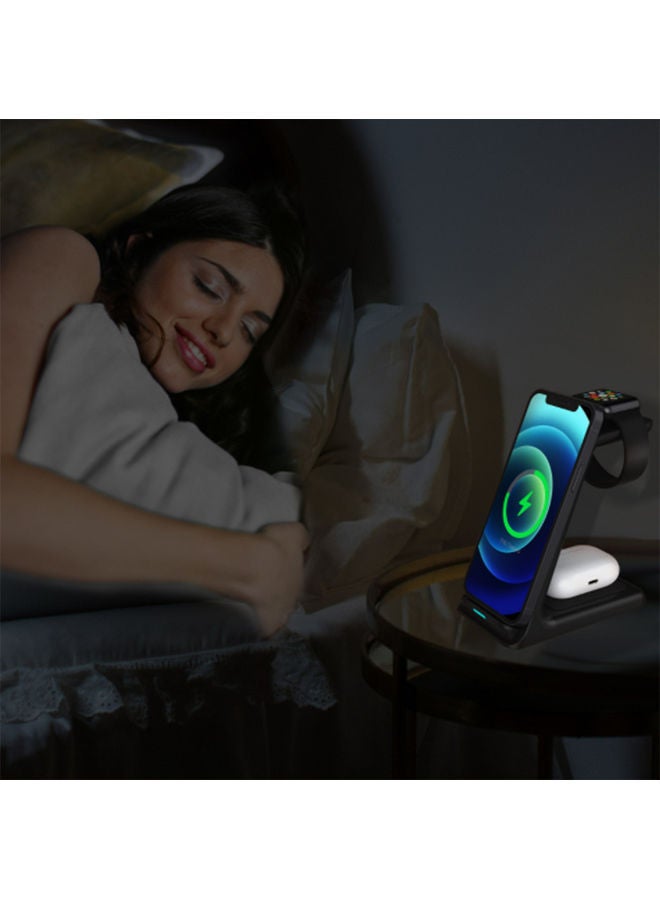 إسكدنيا شاحن لاسلكي 3 في 1 أسود - Image 4