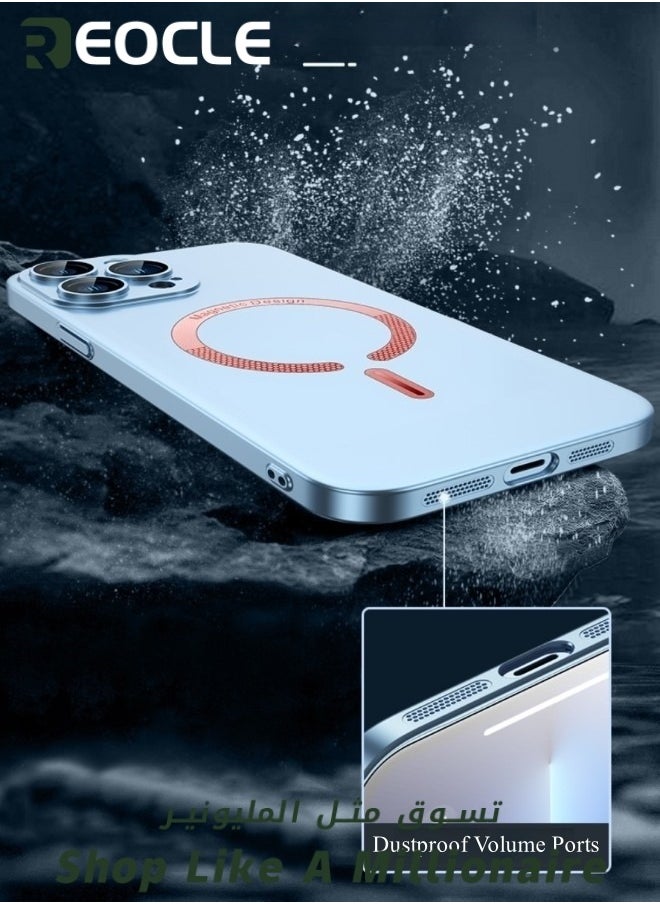 ريوكل - جراب مطلي بالكهرباء لهاتف iPhone 14 13 Pro Max حماية كاملة لعدسة الكاميرا متوافق مع الشحن اللاسلكي MagSafe غطاء هاتف ناعم مقاوم للصدمات من مادة TPU - Image 1