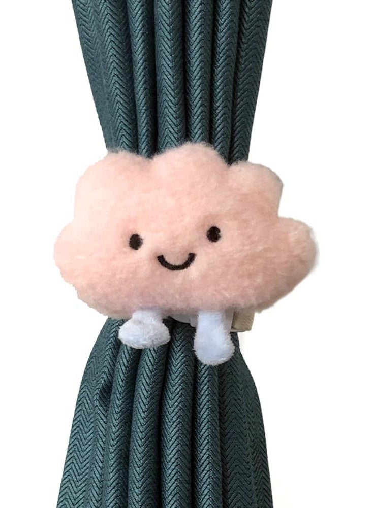 هومستر 2 قطعة أربطة ستائر سحابة قابلة للتركيب - مشابك ظريفة لغرف الأطفال والفتيات، ديكور أنيق للداخل والخارج بدون أدوات - Image 3