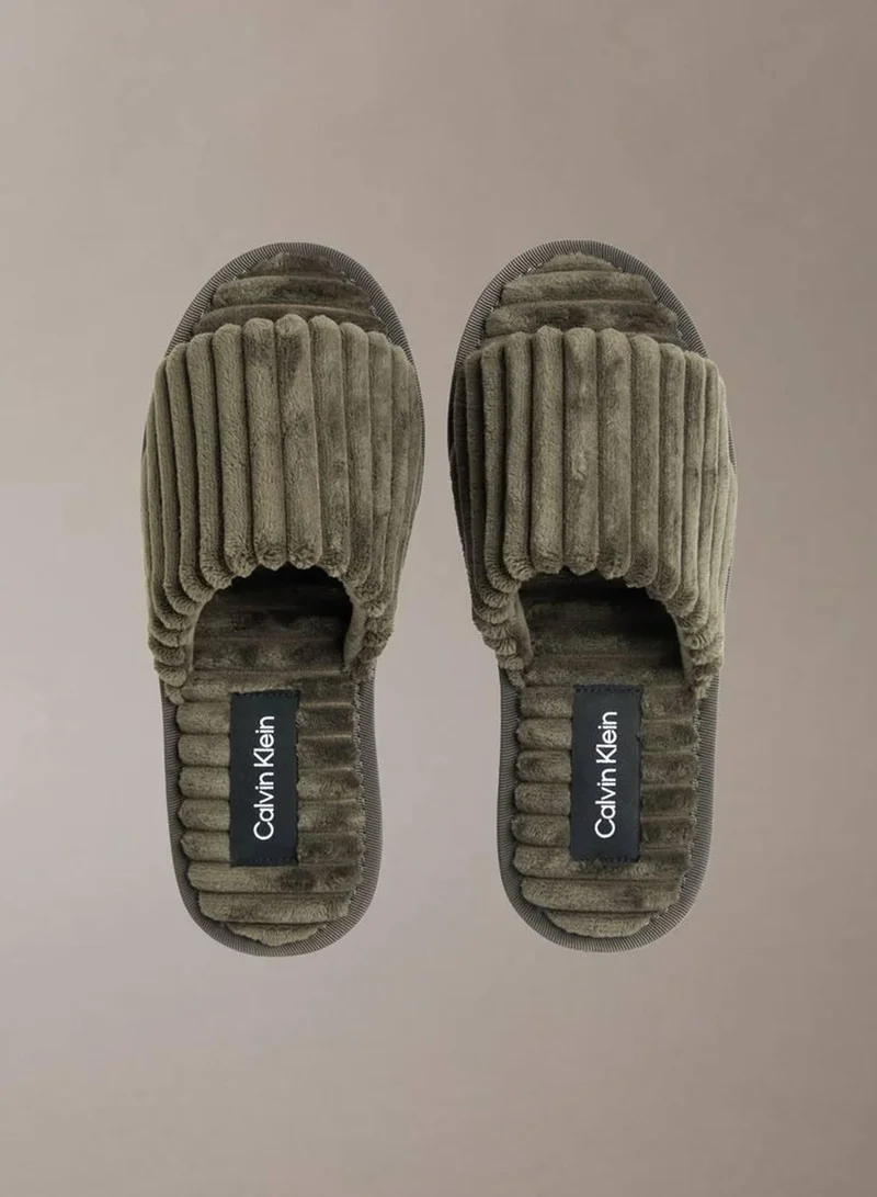 Calvin Klein Jeans Beluga Soft Padded Corduroy Slippers for Women | Best Price UAE