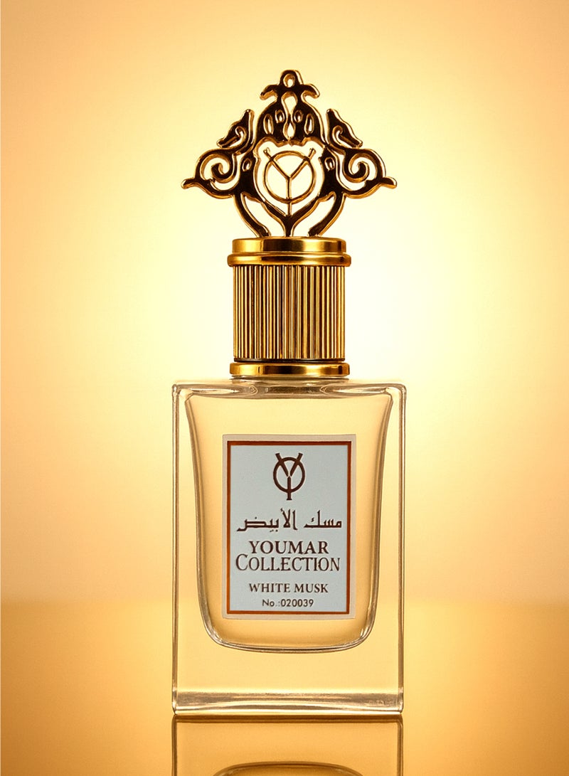 يومار عطر فاخر للجنسين من مجموعة يومار، المسك الأبيض رقم 0039 | عطر يدوم طويلاً للجنسين برائحة المسك الأبيض، مع نفحات ألدهيدية وزهرية منعشة للاستخدام اليومي، 25 مل - Image 3
