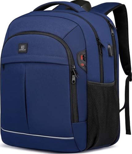 CAFELE 173 Inch Laptop Backpack with USB Charging Port TSAFriendly WaterResistant College Bookbag for Men and Women Blue - Image 1