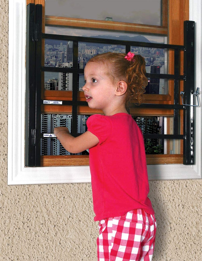 Defender Security Segal S 4764 Fixed Window Guard – Adjustable Child Safety Window Guard Prevents Accidental Falls, Tamper Resistant Screws Included, Non-Egress, White, 23-1/2 to 38 In. W x 21-1/4 In. H (Single Pack) - Image 3