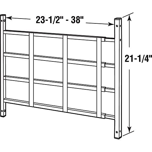 Defender Security Segal S 4764 Fixed Window Guard – Adjustable Child Safety Window Guard Prevents Accidental Falls, Tamper Resistant Screws Included, Non-Egress, White, 23-1/2 to 38 In. W x 21-1/4 In. H (Single Pack) - Image 2