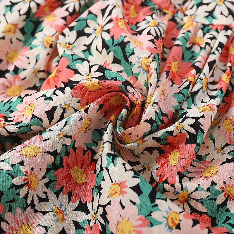 WELAKEN Floral Long Skirt for Girls Kids & Teens Elastic Waistband A-Line Maxi Skirts - Image 4