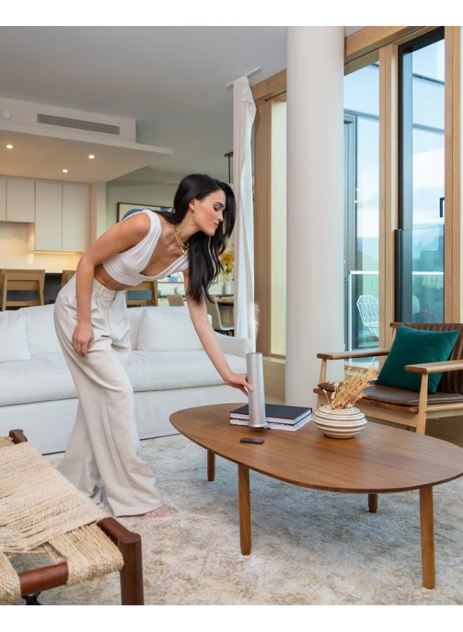 AROMA360 Mini Pro Essential Oil Diffuser - 600 sq ft Coverage - Aromatherapy Scent Diffuser for Home - Air Freshener - Compatible with Pro-Pod Oil- Silver & Chandelier Pro-Pod Oil Blend - Hotel Inspired for Luxury Essential Oil Diffusers - Aromatherapy Scent Diffuser Oil - Bergamot, Sweet Berry, and Oakmoss Bundle - Image 4