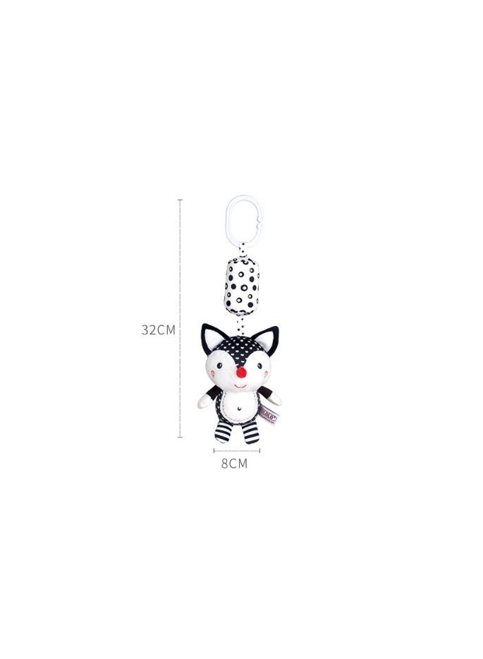 Black and White Forest Animal Wind Chime 0-1 Year Old Infant Toy 6-piece Set - Image 3