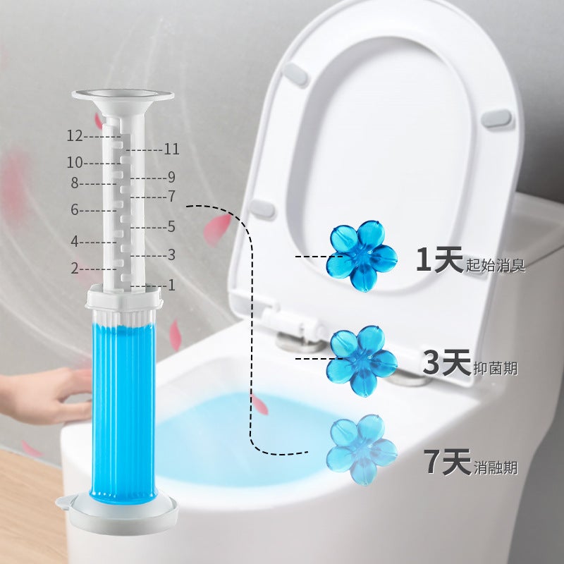 Bathroom Toilet Toilet Flower Deodorization And Odor Removal Cleaning Gel Toilet Cleaning Spirit Cleaner Blue Bubble Toilet - Image 5