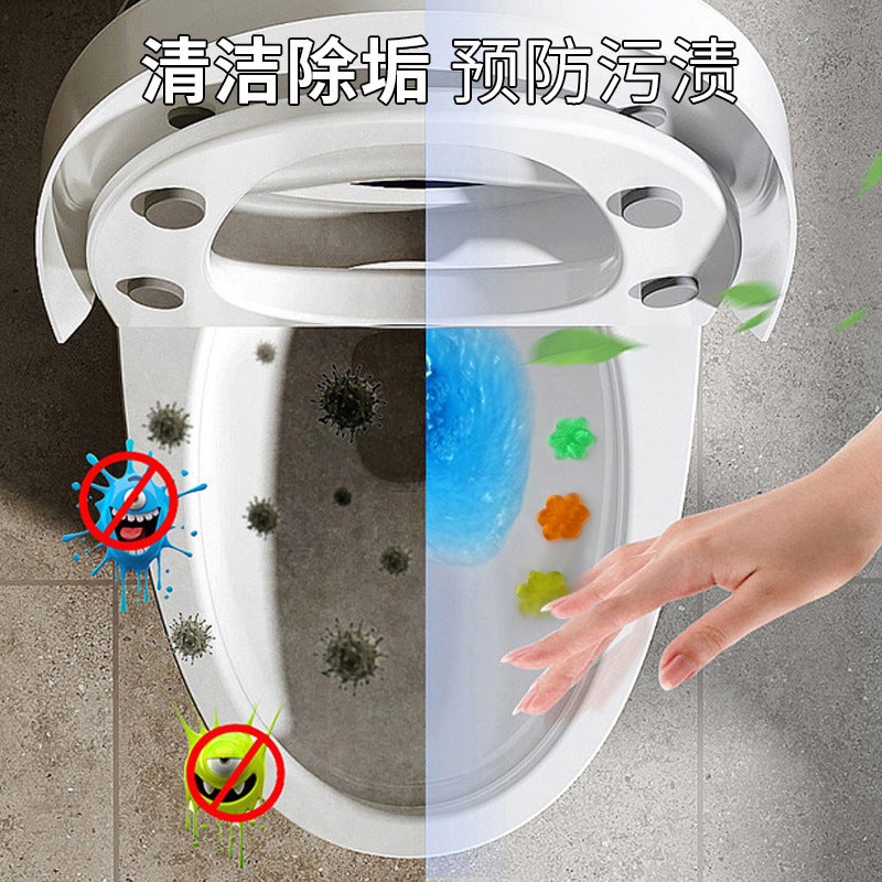 Bathroom Toilet Toilet Flower Deodorization And Odor Removal Cleaning Gel Toilet Cleaning Spirit Cleaner Blue Bubble Toilet - Image 4