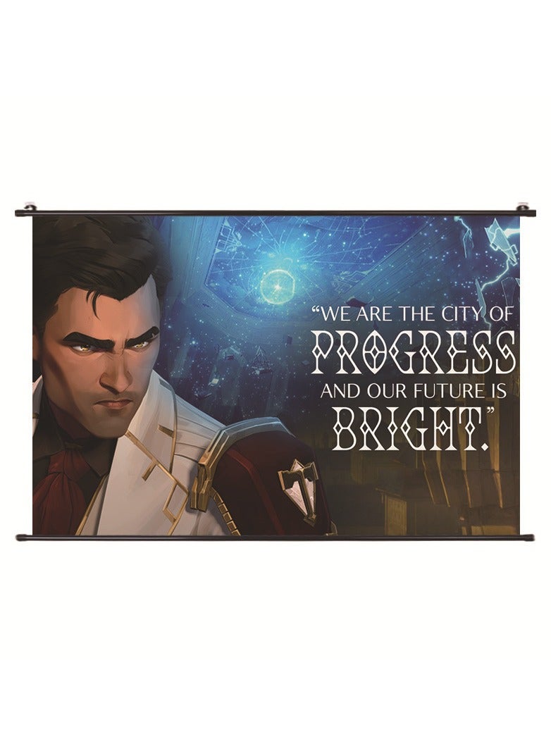 Jayce Poster Art Fabric Material League of Legends Arcane Paintings LOL Home Decoration
