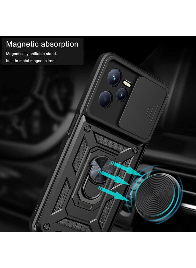 S-TOP Case For OPPO Realme C35 Sliding Camera Cover Design TPU+PC Phone Case - Image 5
