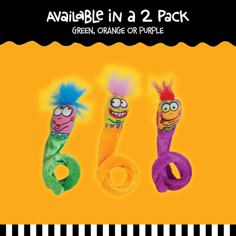 Doskocil Pet Mate Fat Cat Classic Springy Worms Toy - Colorful Cat Playtime Companions - Image 5