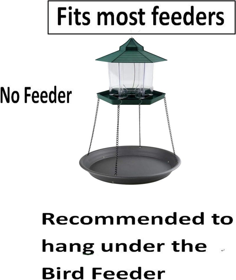 Pmsanzay Bird Seed Catcher Tray Platform Feeder Hanging Tray Fits Most feeders Catches Most Falling Seed and Husk Great for Attracting Birds Outdoors,Backyard,Garden - No Feeders - Image 3