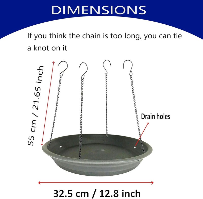 Pmsanzay Bird Seed Catcher Tray Platform Feeder Hanging Tray Fits Most feeders Catches Most Falling Seed and Husk Great for Attracting Birds Outdoors,Backyard,Garden - No Feeders - Image 2