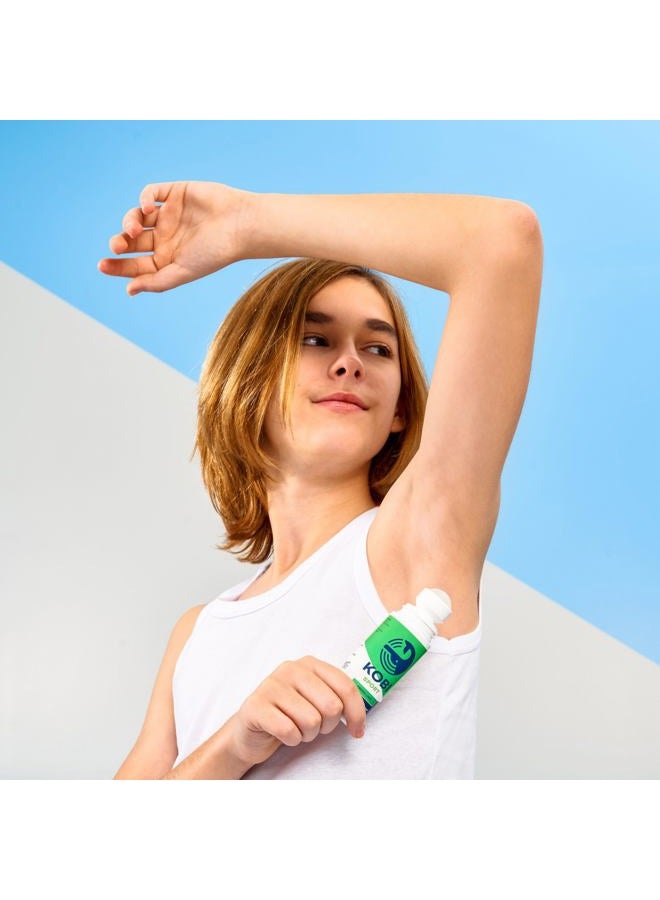 Kobi مزيل عرق للمراهقين والأطفال والأولاد - طبيعي، خالي من الألمنيوم، مضاد للحساسية، قوة رياضية - ليمون طازج - Image 3