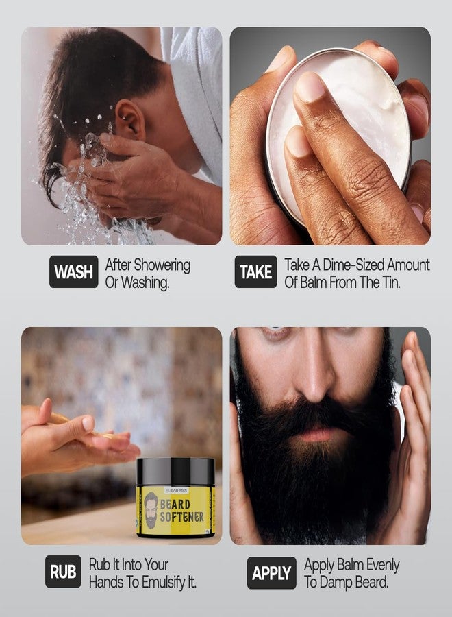 RUBAB MEN 100% Boar Bristle Beard Brush + Shea Butter Infused Beard Softener Cream | Daily Beard Grooming Combo for Conditioning, Detangling, Softening & Itch-Free Care - Image 5
