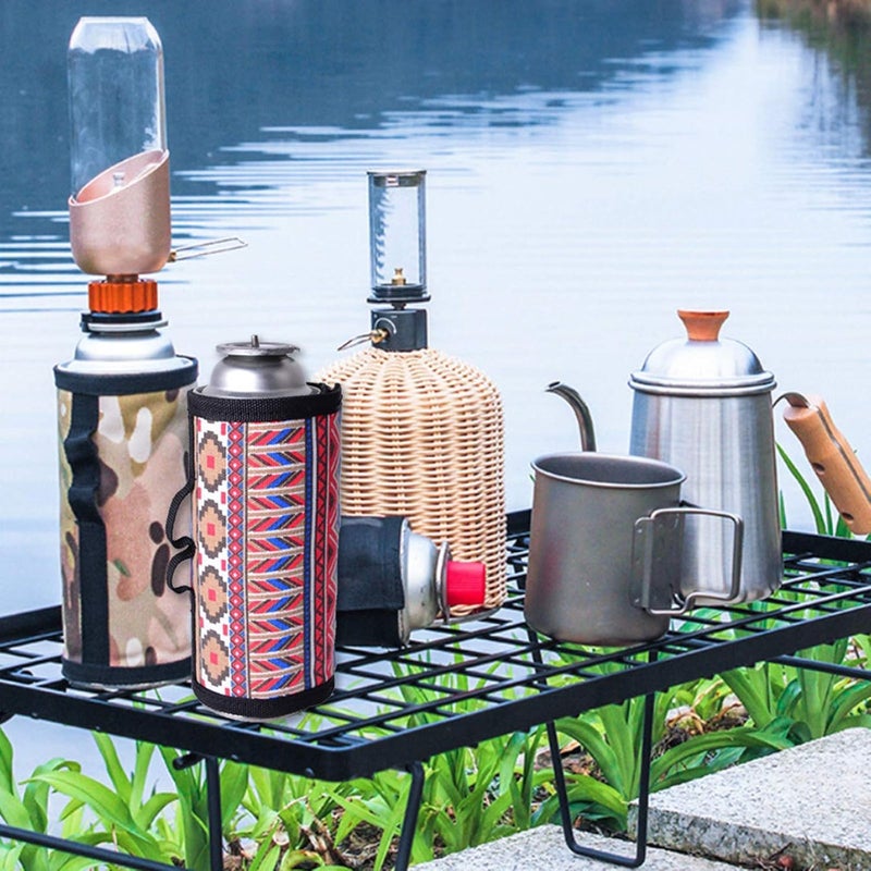 klarako Camping Gas Canister Tank Cover Protector Camping Fuel Bottle Storage Bag 6.5x9.9cm - Image 2