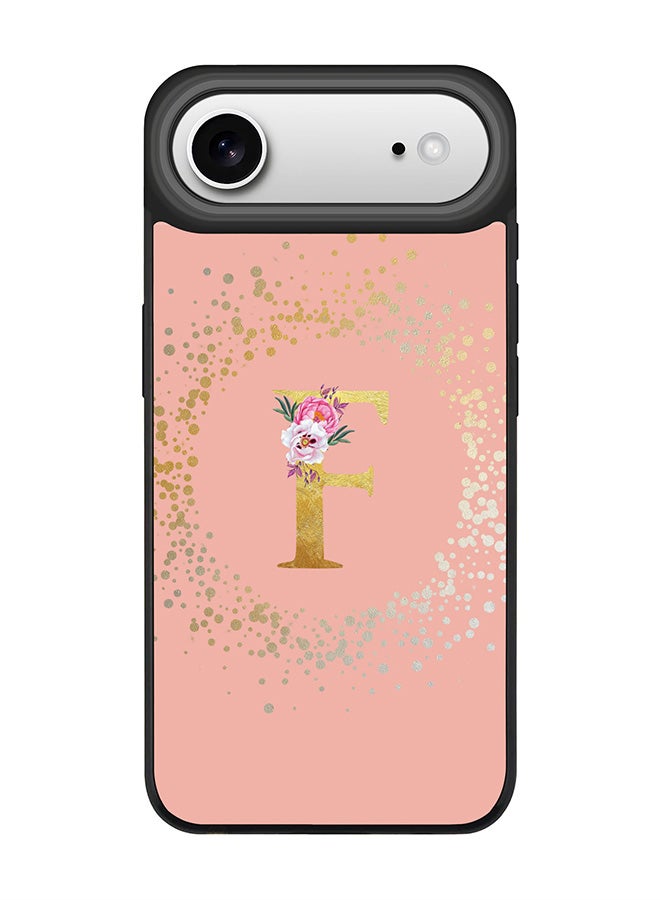 Stylizedd iPhone Air Case, [Compatible with MagSafe] Slim Magnetic cover Phone Case iPhone Air -Custom Monogram Floral - F  (Rose Pink ) - Image 1