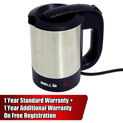 iBELL SEK105 Electric Kettle With Removable Lid, 0.5 Ltrs, 950W Highly Polished Stainless Steel (Silver) - Image 2