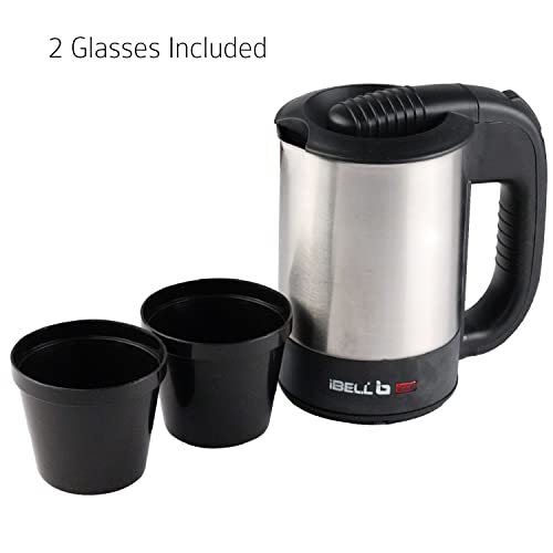 iBELL SEK105 Electric Kettle With Removable Lid, 0.5 Ltrs, 950W Highly Polished Stainless Steel (Silver) - Image 3