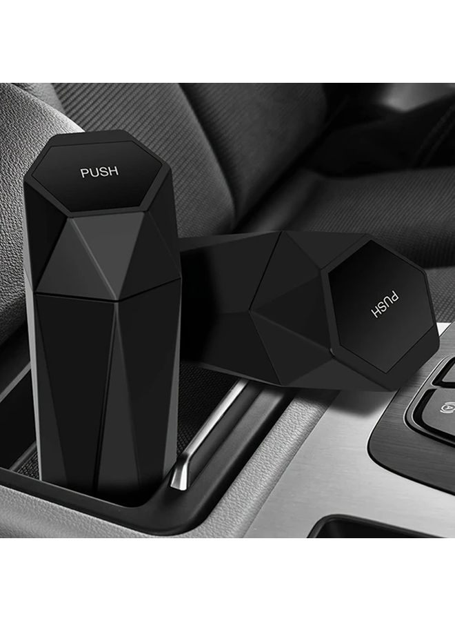 Black Car Mini Trash Can Cup Holder Design Portable Multifunctional Storage Box - Image 2