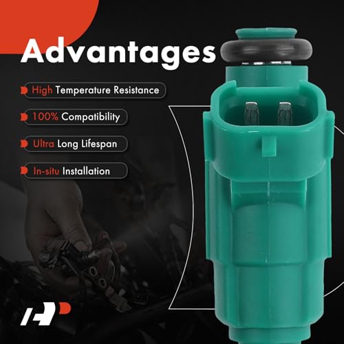 A-Premium Fuel Injectors Compatible with Hyundai Santa Fe 01-06, Tucson, Sonata, Tiburon & Kia Sportage 05-10, Magentis, Optima, V6 2.7L 2.5L, Set of 6 - Image 4