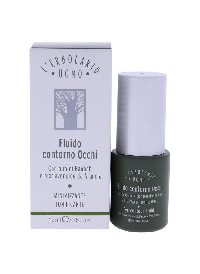 L'Erbolario Baobab And Green Coffee Eye Contour Fluid Provides Longlasting Freshness And Tone To Skin Minimizes Sagging And Dark Circles Fastacting Face Serum Plant Powered Skincare 0.5 Oz 