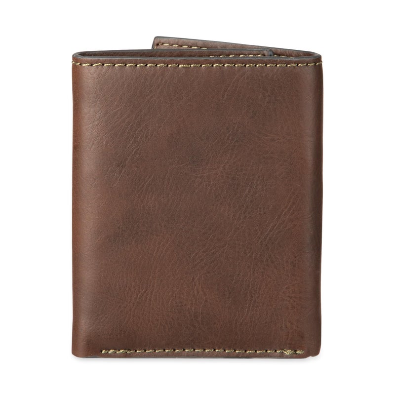 Levi's Men's Trifold Wallet-Sleek and Slim Includes Id Window and Credit Card Holder, Brown Stitch, One Size - Image 3