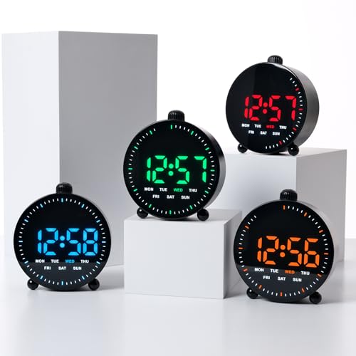 Niyam Countdown Timer LED Digital Alarm Clock with Stopwatch Large Display Bedside Desk Clock for Home & Office (Black RD9013) - Image 4