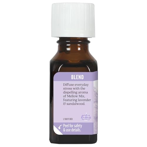 Aura Cacia Mellow Mix Essential Oil Blend | Lavender, Sandalwood, Lemon, Petitgrain, Roman Chamomile, Neroli - Calming Aromatherapy for Diffusion, Topical Use | 0.5 Fl Oz (Pack of 1) - Image 3