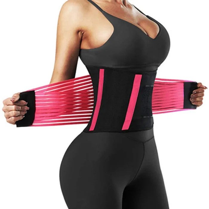 Bluejw Women Men Sweat Waist Trimmer Belt for Workout, Sports, Sauna - Body Shaper Waist Trainer - Image 1